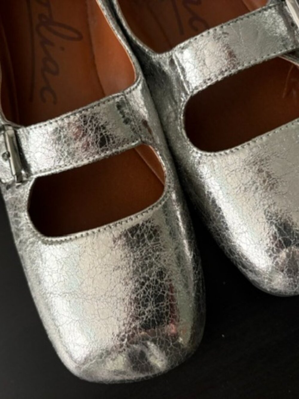 Silver Mary Janes
